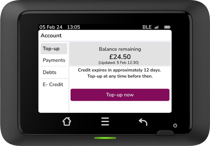 Pipit 200 screen