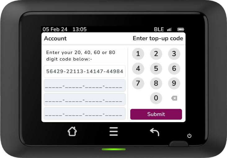 Pipit 200 screen
