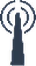 Antenna with radio waves symbol
